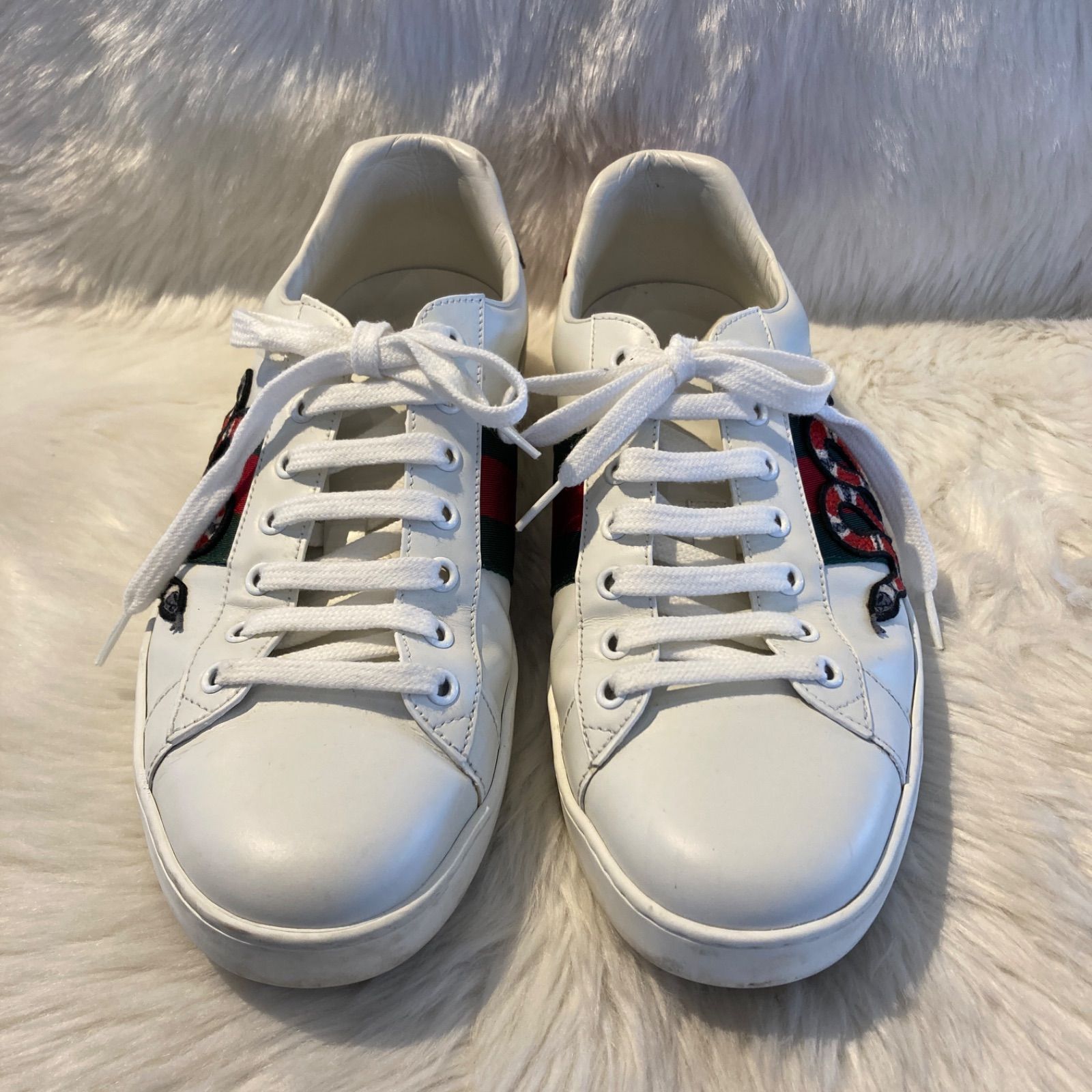 GUCCI グッチ エンブロイダリー スネーク ローカット スニーカー