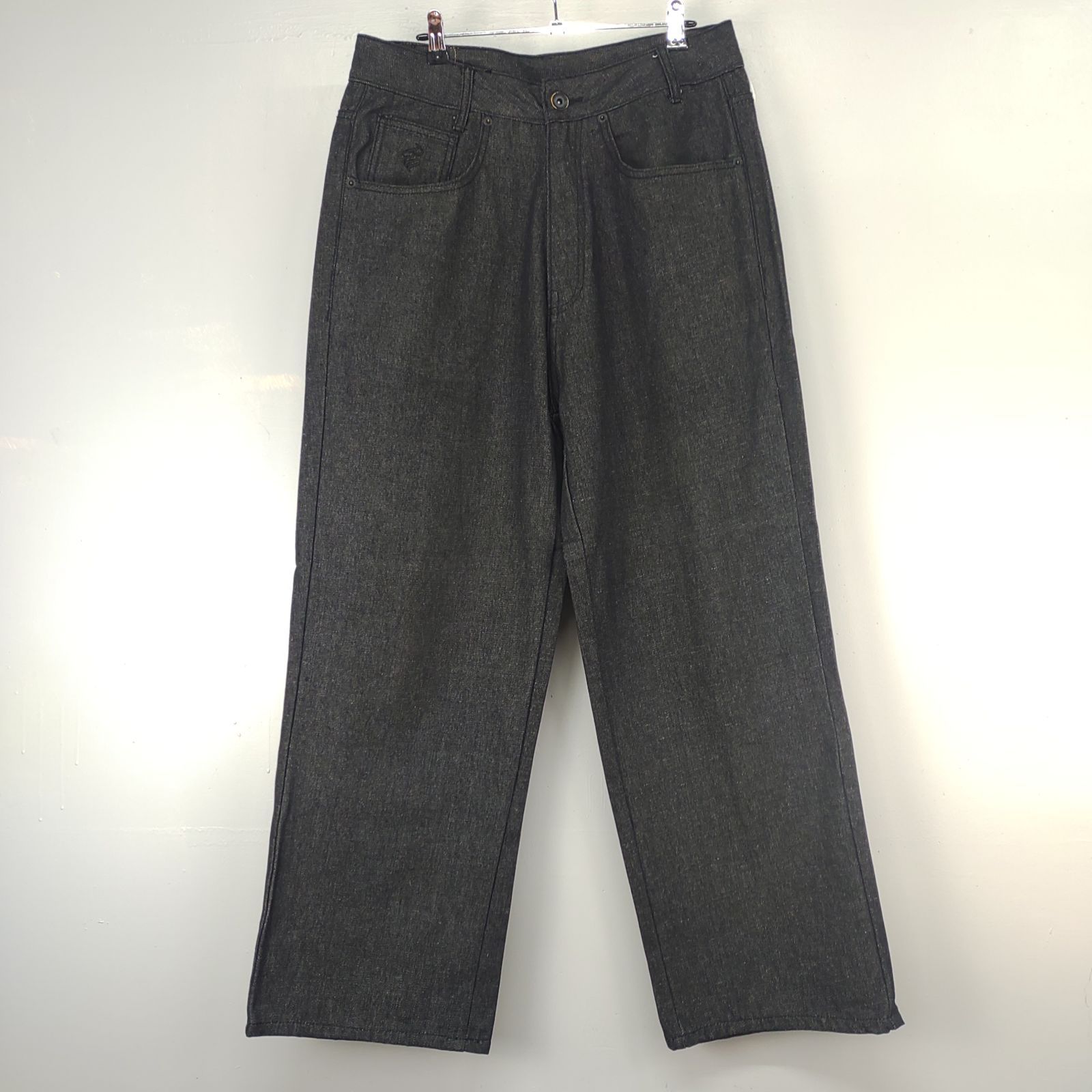 極太 ブラックデニム ROCAWEAR ロカウェア CLASSIC FIT. 表記W46 