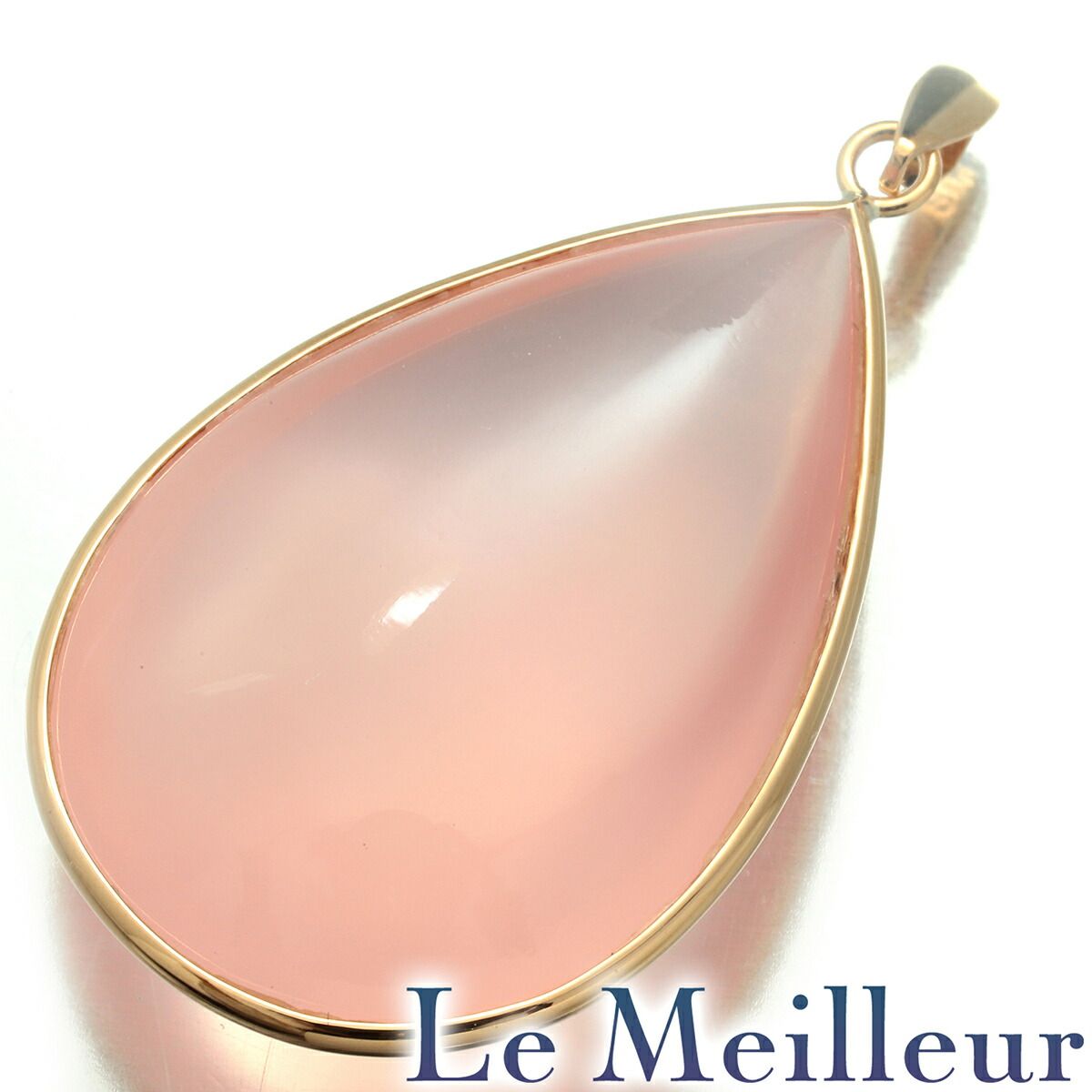 【未使用】K18ローズクォーツ ペンダントトップ まちゅんなりん♪ ローズクォーツ ペンダントトップ K18 ローズ