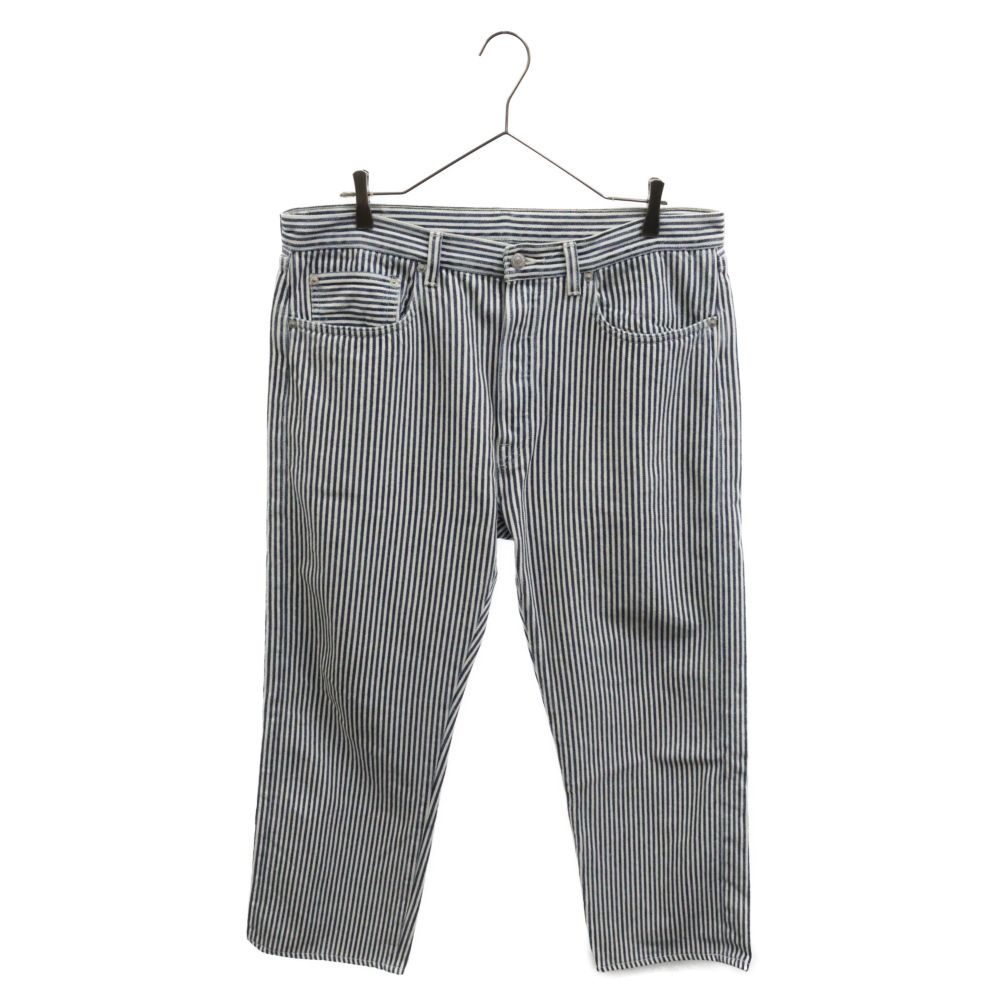 Levi's (リーバイス) × NIGO HICKORY STRIPE 501 A5903-0000 ヒッコリーストライプパンツ ホワイト/ネイビー