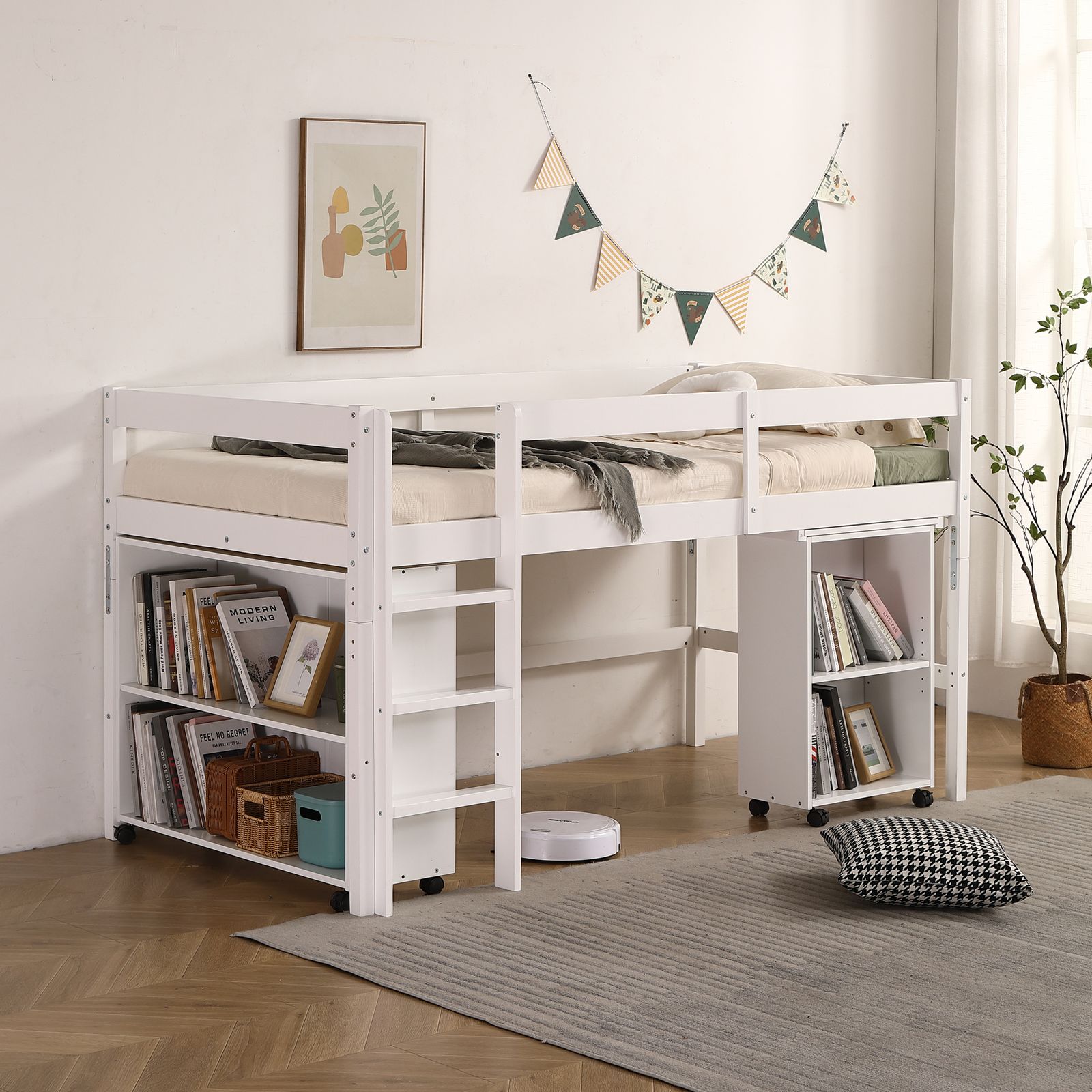 2個限定大安セール」【マット付き】システムベッド ロフトベッド S