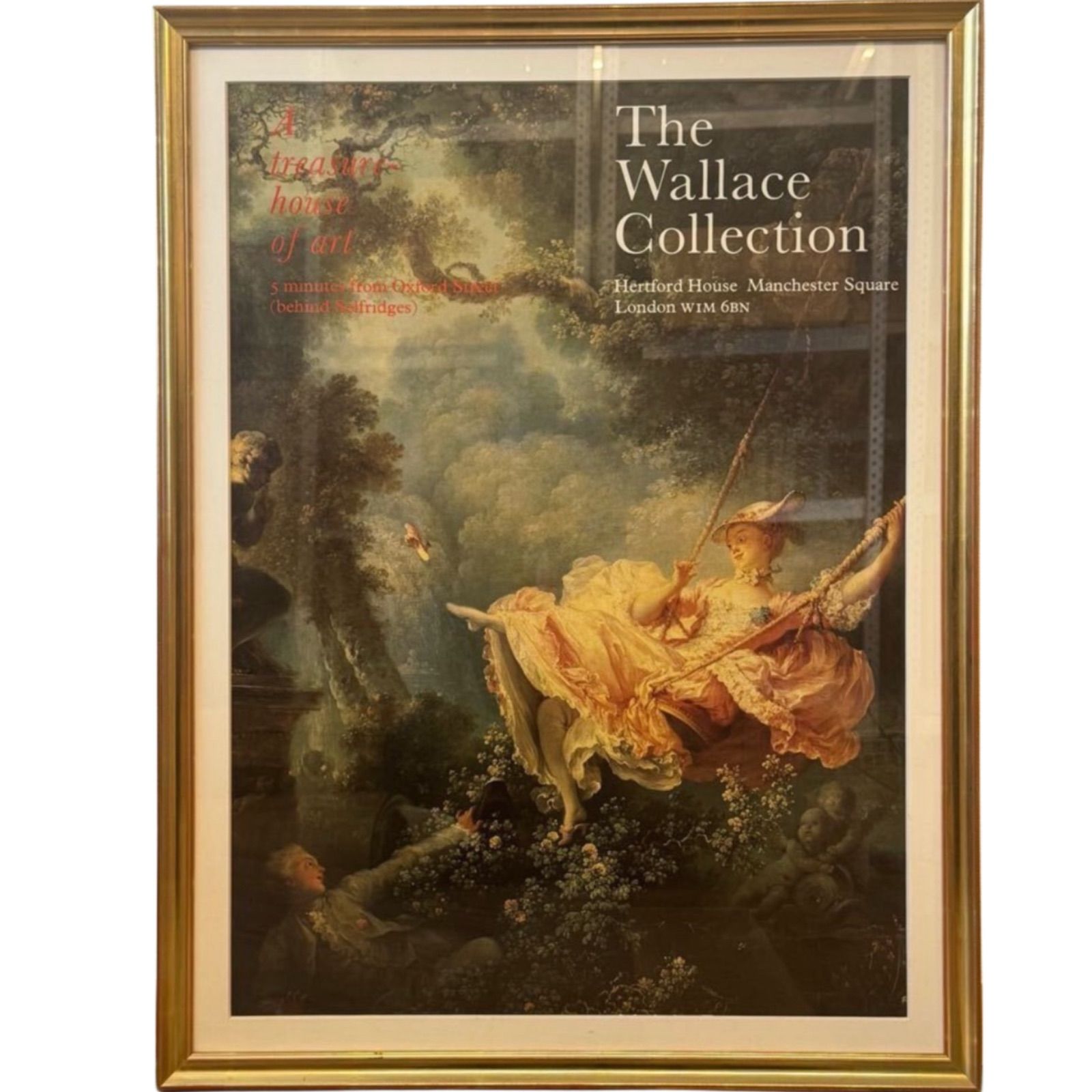 The Wallace Collection の案内ポスター ジャン オノレ フラゴナール ぶらんこ イギリス 額入 ザ ウォレスコレクション
