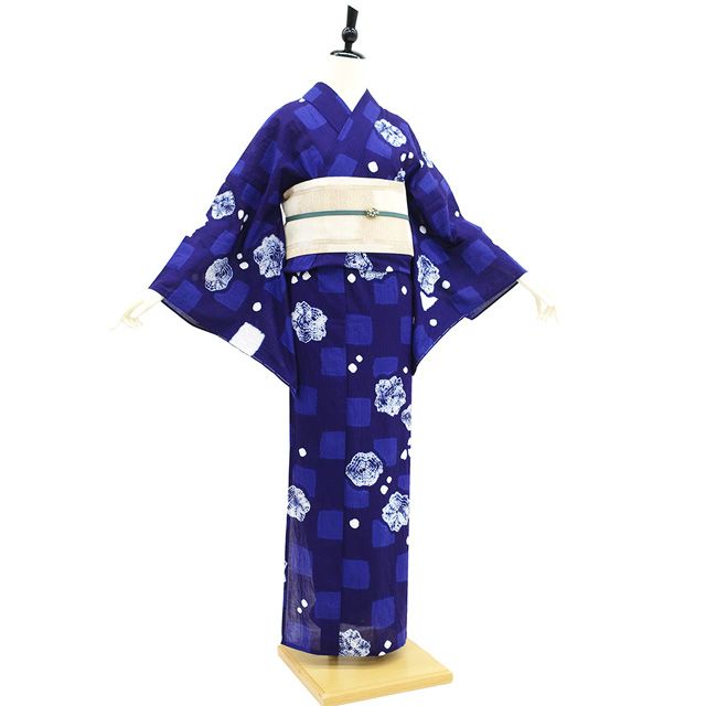 浴衣【有松絞り】水色 女性用 木綿 夏用 総絞り 有松鳴海絞り 花唐草 仕立て品 新品】 夏物 有松鳴海絞り 浴衣 ゆかた 藤井絞り 木綿 綿 帽子