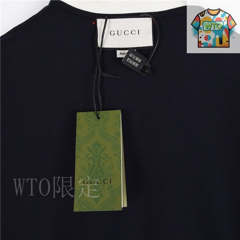 今日WTO】Gucci チェストダブル G 刺繍 ポロシャツ-LP73 - メルカリ