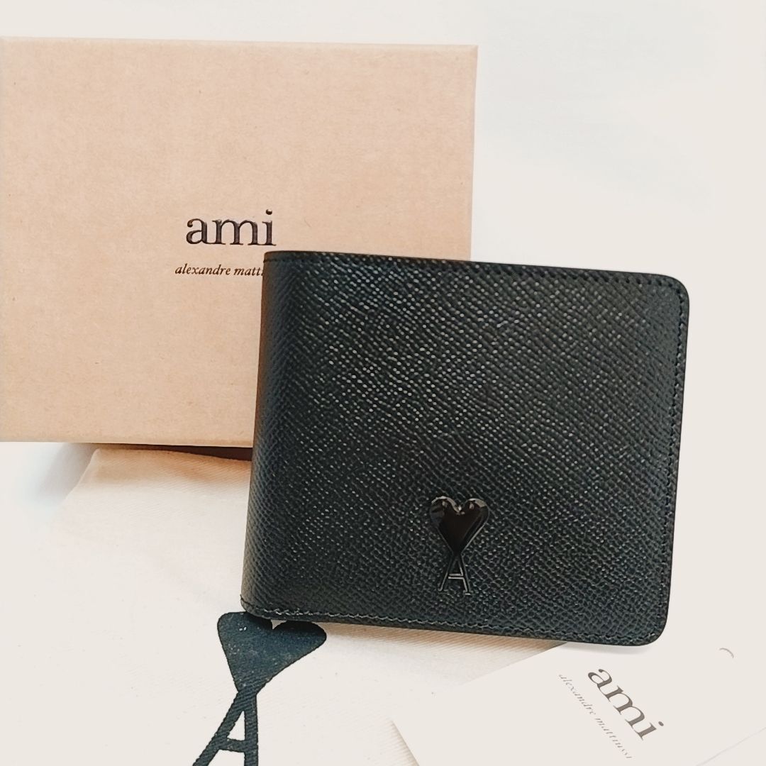 新品未使用】AMI PARIS 2つ折り財布 折り畳み 札入れ カードケース 