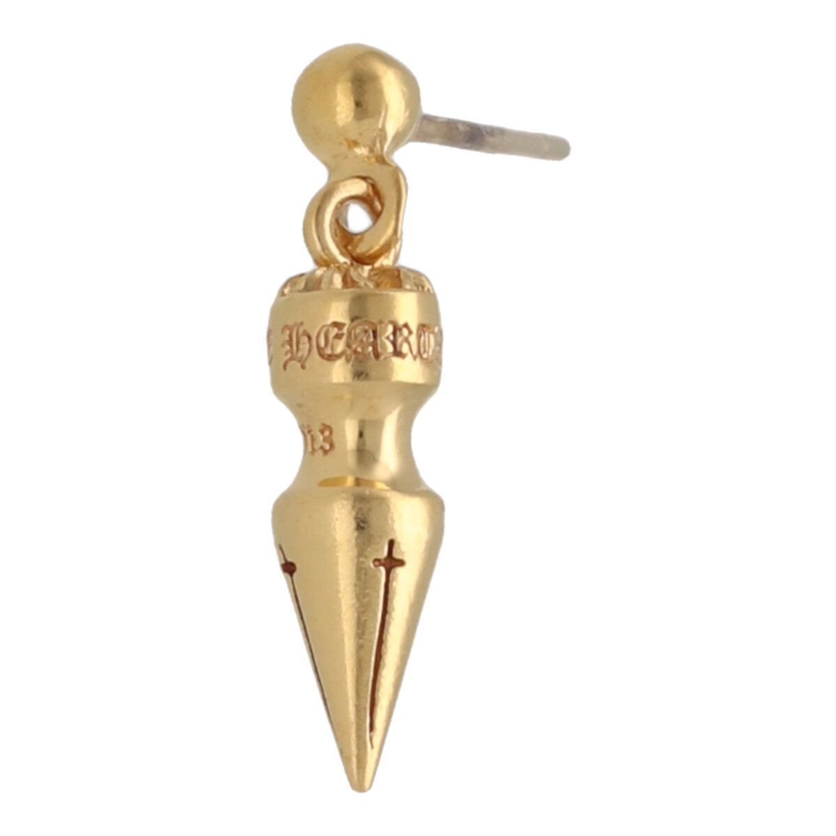 CHROME HEARTS クロムハーツ スパイクドロップピアス 22K ゴールド 金 RSクロス イヤリング 24026959 RS