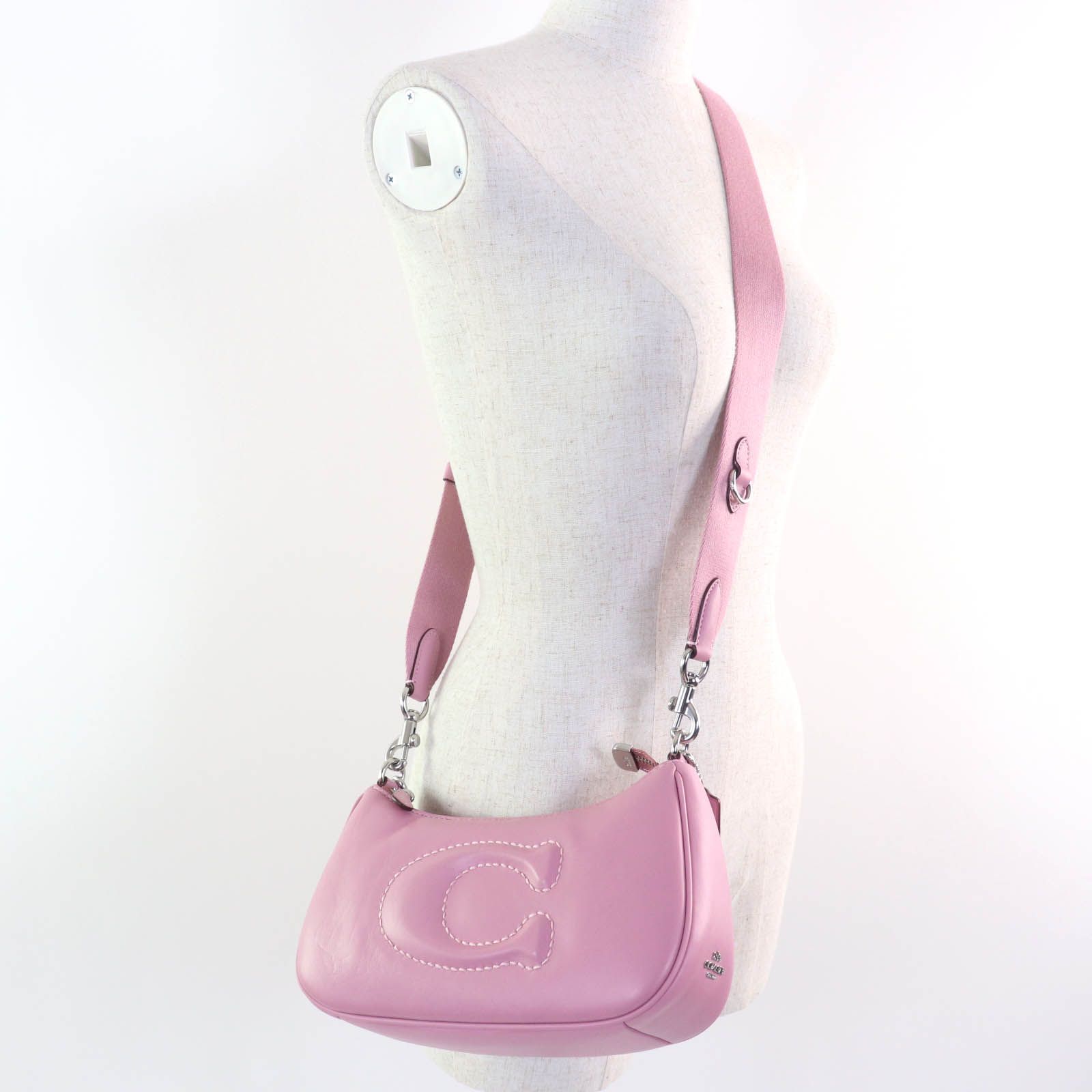 極美品☆COACH コーチ CJ608 シグネチャー キルティング テリ レザー 