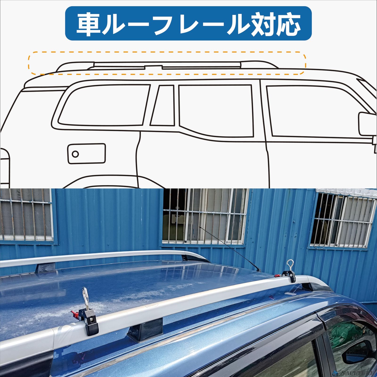 新品 傷防止・工具不要・簡単取り付け！カーサイドタープ/テント