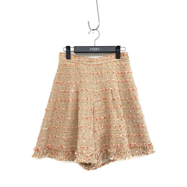 FOXEY フォクシー ツイード パンツ ショートパンツ サンドマルチ 38  