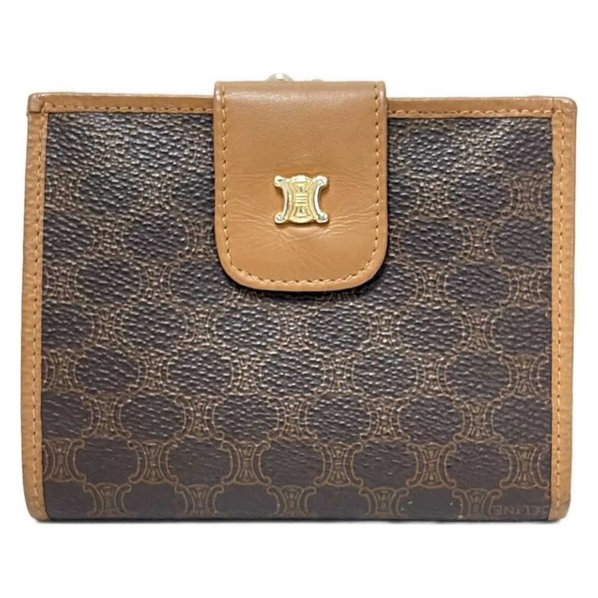 CELINE ブラウンレザー二つ折り財布 CELINE ブラウンレザー二つ折り財布