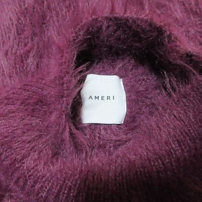アメリヴィンテージ Ameri VINTAGE アメリ AMERI 美品 シャギー ニット セーター 長袖 厚手 ハイネック 紫 パープル X レディース アメリヴィンテージ Ameri VINTAGE アメリ AMERI 美品 シャギー