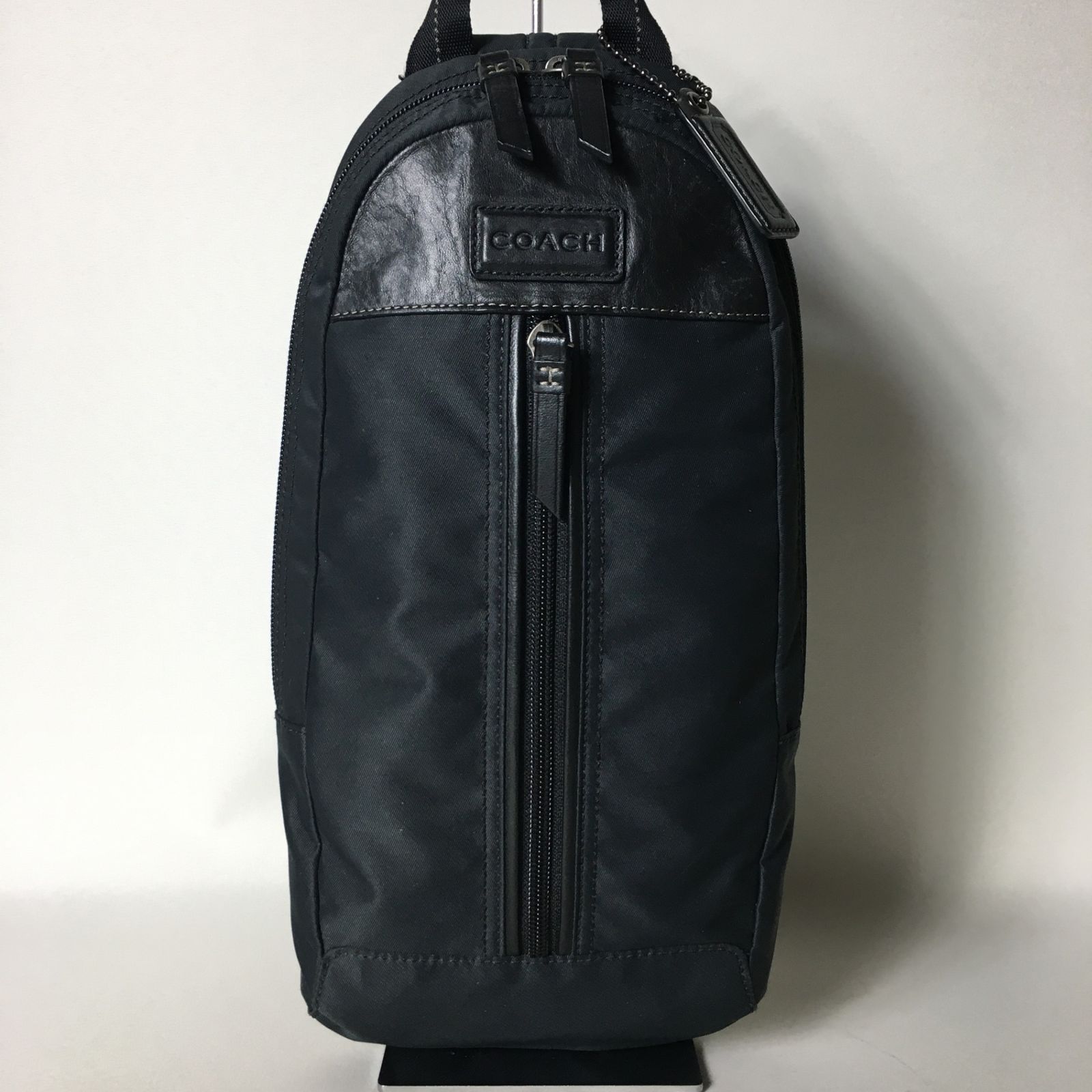 2510-32｜コーチ ボディバッグ ナイロン レザー ブラック