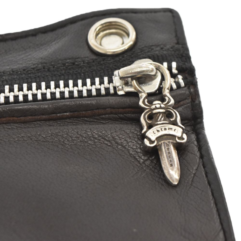 CHROME HEARTS (クロムハーツ) グリーシー クロスボタン レザー ロング