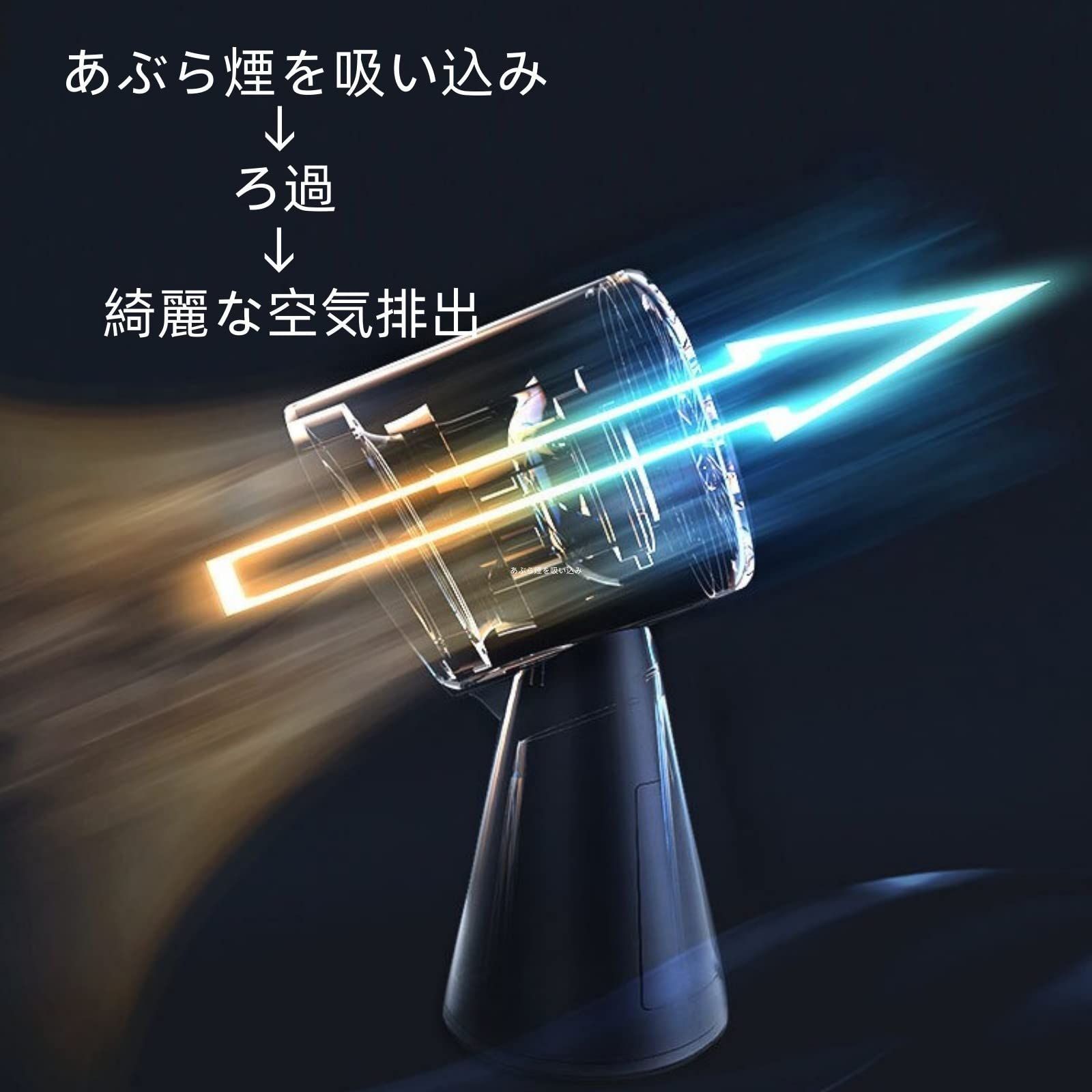 Bolani 卓上レンジフード （ブラック）卓上吸煙機 卓上でにおい 油 煙