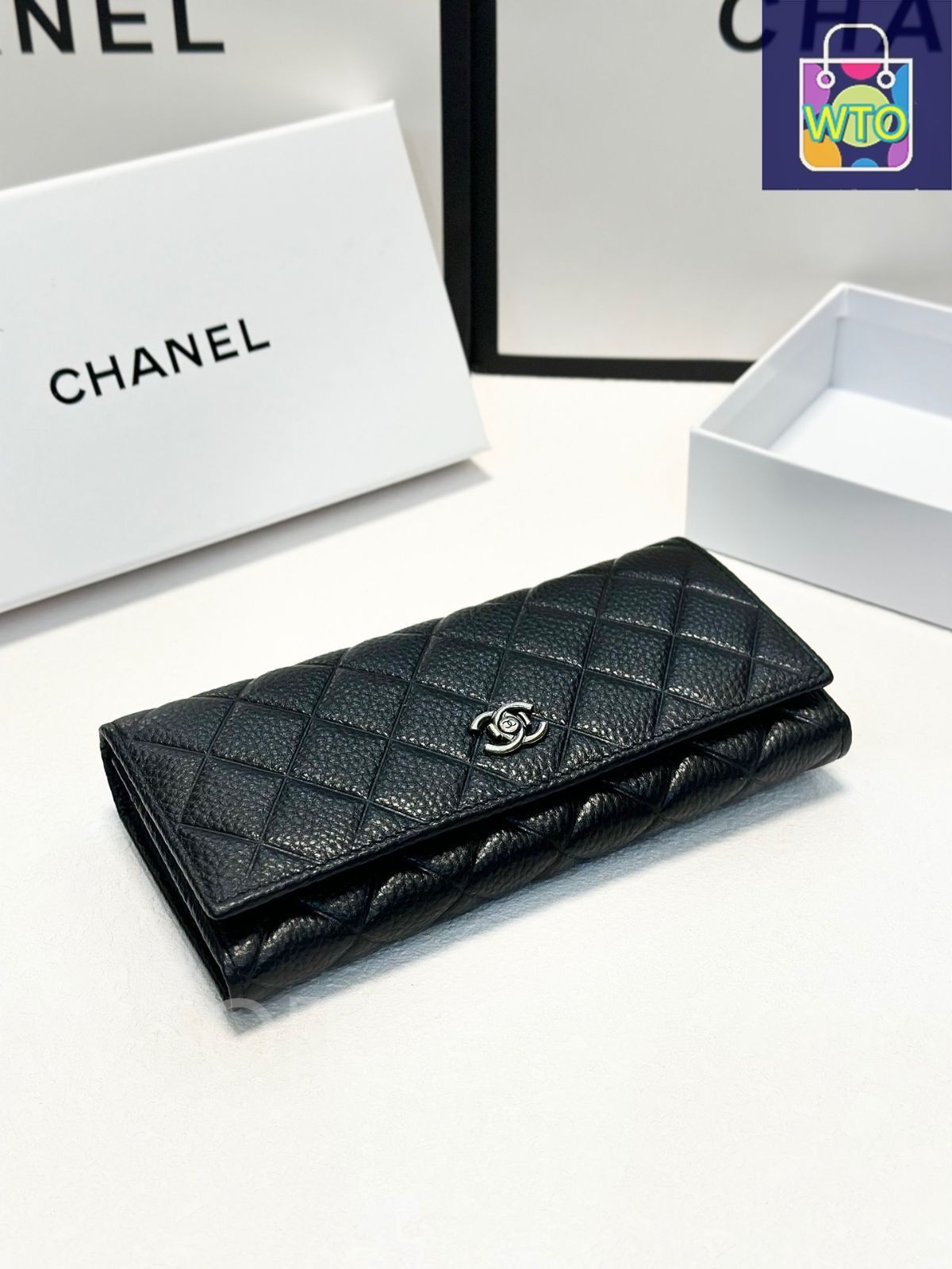 【CHANEL】シンプルなエレガンスと機能性 人気ジップウォレット クラシック ジップ ウォレット - グレインド シャイニー カーフ