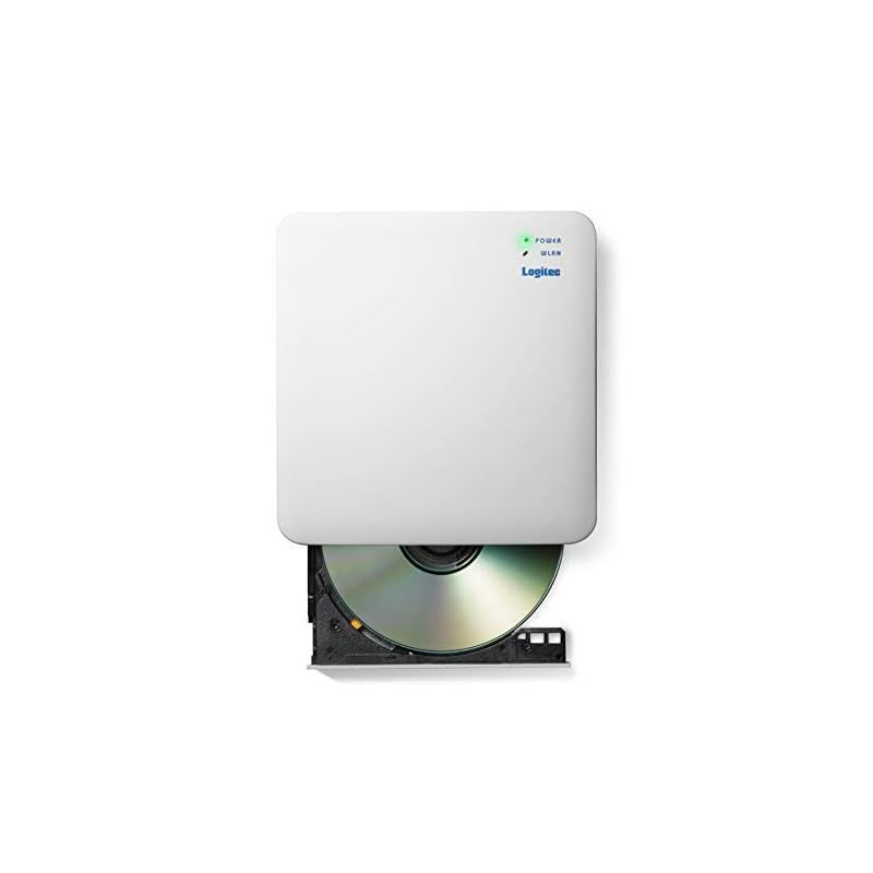 ロジテック 音楽CD取り込みドライブ WiFi 5Ghz対応 11ac iOS|Android対応 USB2.0 ホワイト LDR-PS5GWU3RWH 1