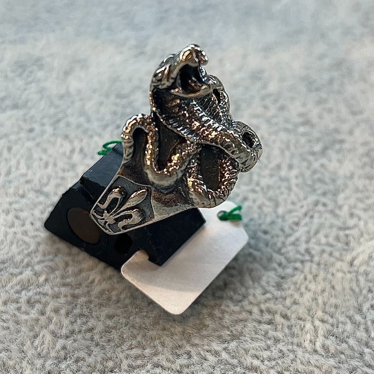 シルバーリング コブラ 百合 ハンドメイド メンズ 指輪 シルバー