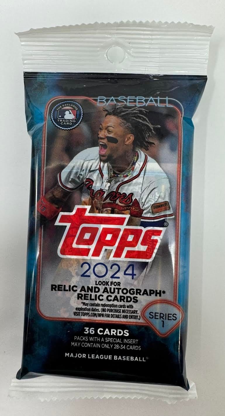 2024 Topps 野球シリーズ 1 ファットパック - 1パックに36枚のカード 