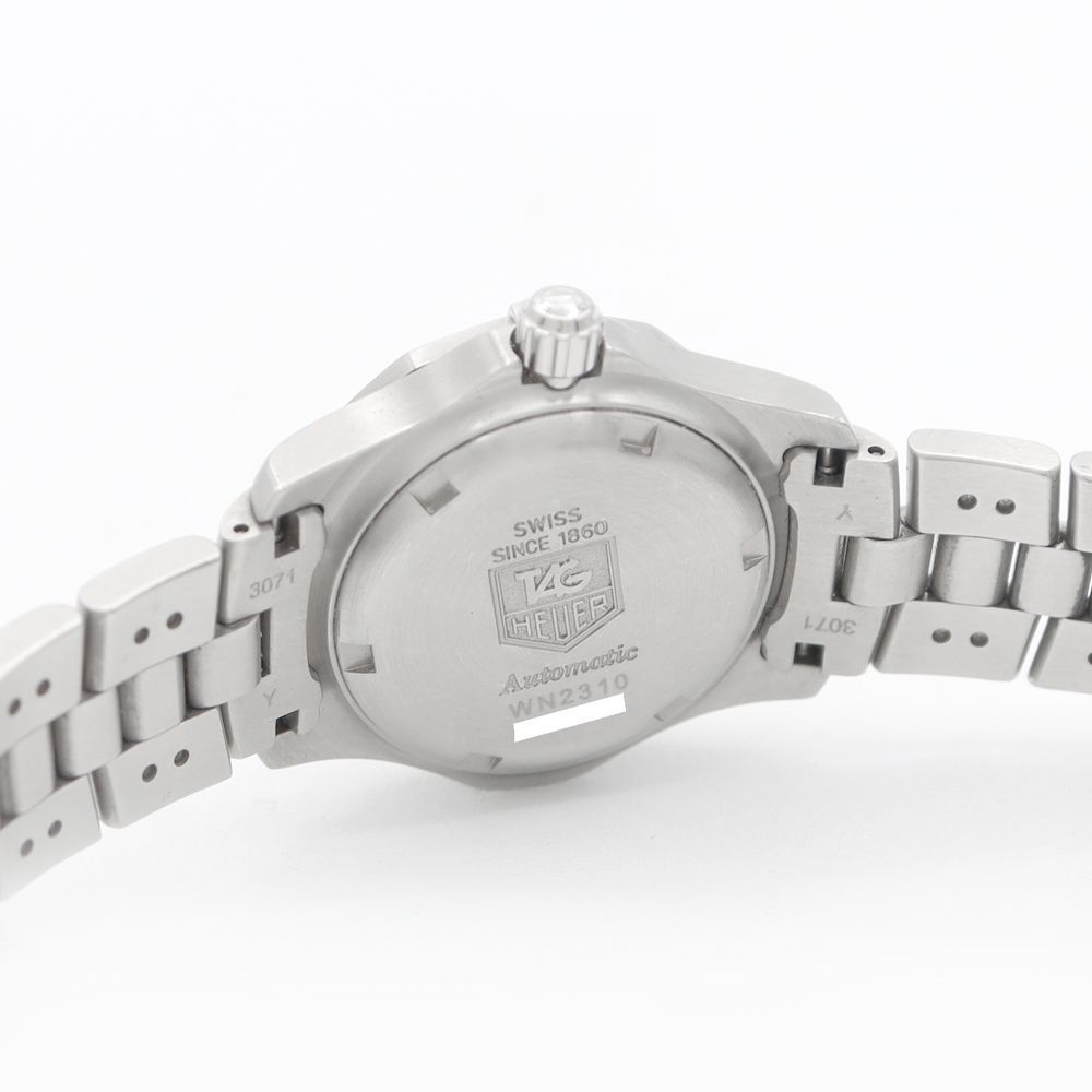 TAG Heuer タグホイヤー アクアレーサー WN2310 デイト 200m防水 ピンク SS ステンレス レディース 自動巻き【6ヶ月保証】【腕時計】【中古】 TAG Heuer - TAG Heuer タグホイヤー アクアレーサー WN2310 デイト