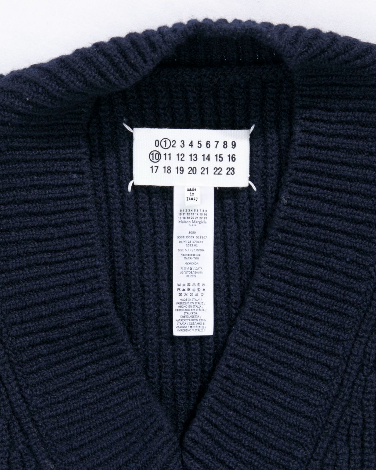 マルタンマルジェラ 2004AW オーバーサイズドッキングニット 白