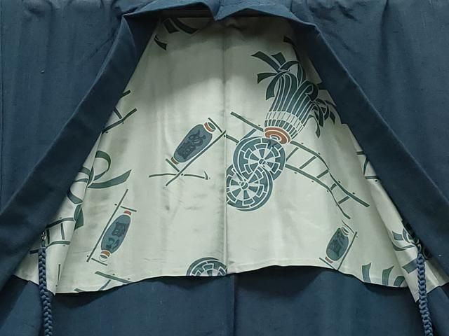 平和屋着物▽男性 小紋 単衣 アンサンブル 霞文 CAAQ0055vf