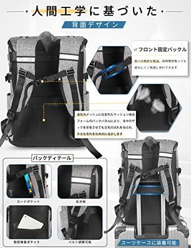 グレー [AOSLE] リュックメンズ ビジネスリュックバックパック USB充電