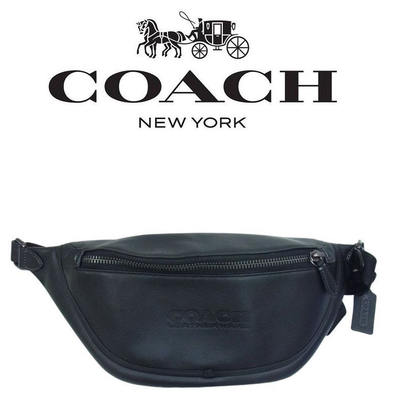 ＜コーチバッグ＞COACH/コーチバッグ C2291 ブラック ボディーバッグ ベルトバッグ ウエストバッグ メンズ　ショルダーバッグ アウトレット品 紙袋付属　新品未使用