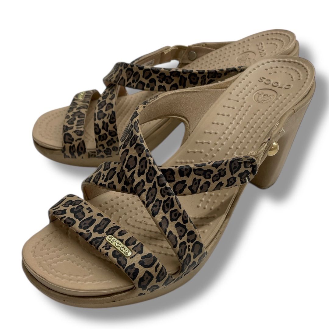 crocs クロックス cyprus4 サイプラス4 サンダル アニマル柄 ヒョウ柄