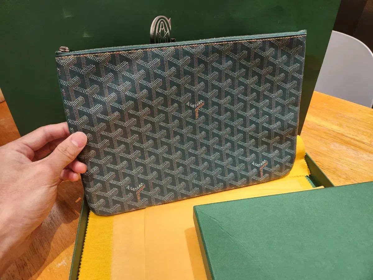 Goyard ゴヤール セナ クラッチ MM グリーン