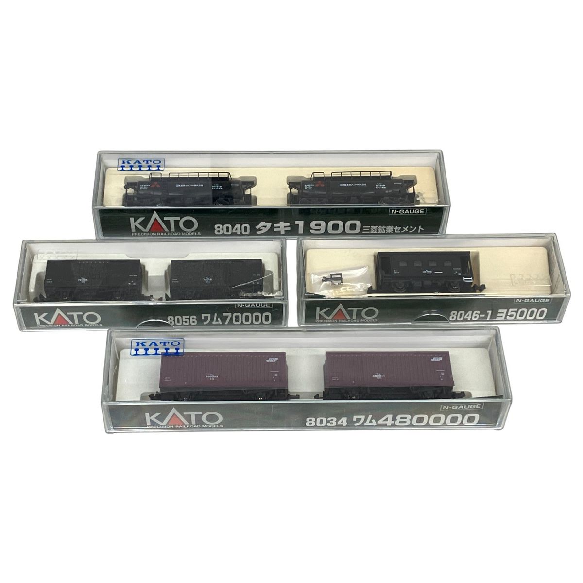 KATO 8034 ワム480000 8040 タキ1900 三菱鉱業セメント 他 貨車2両 合計4両 カトー Nゲージ 鉄道模型 K10533126