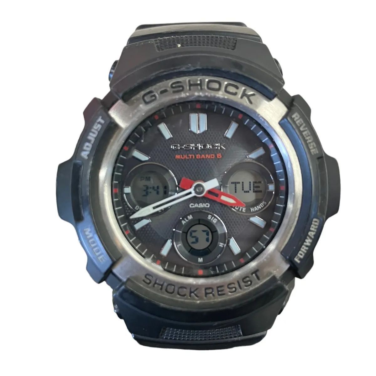 CASIO 電波ソーラー G-SHOCK AWG-M100BW - 時計