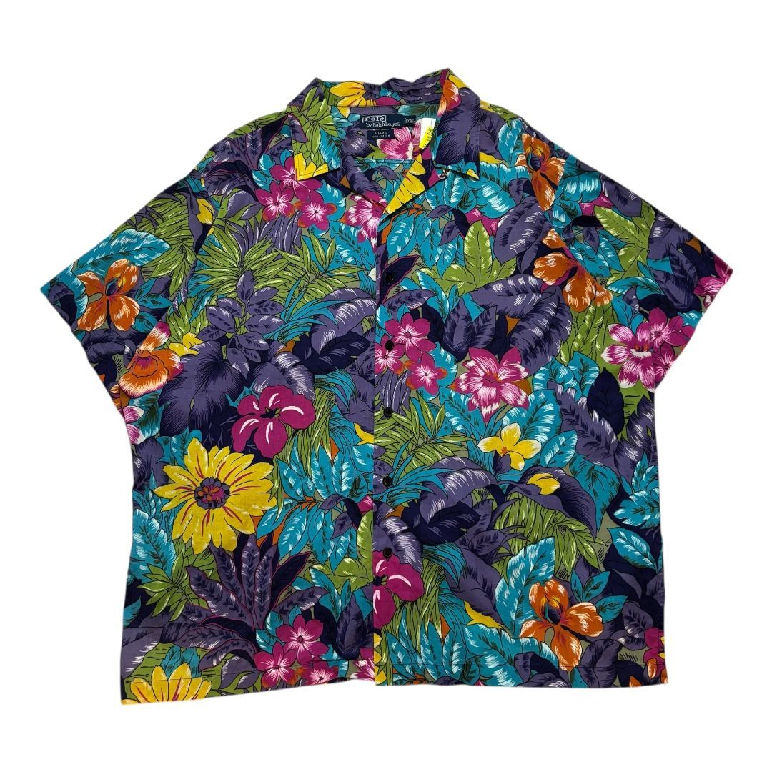 美品 希少 90s～ USA製 ポロラルフローレン 開襟シャツ ADAMS D17】90s Polo by Ralph Lauren ADAMS Open-collar shirt / 1990年代