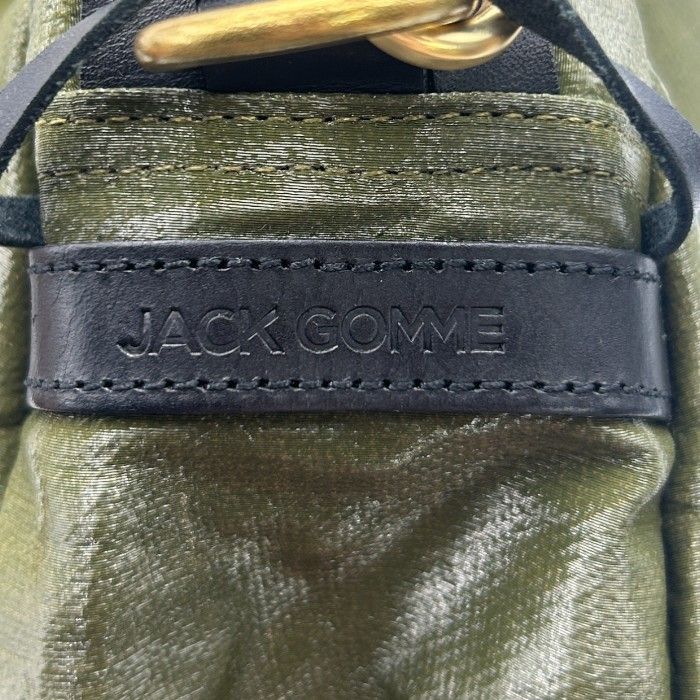 【美品】ジャックゴム（jack gomme）3wayショルダーバック（カーキ） JACK GOMME ジャックゴム 3WAY ショルダーバッグ ハンドバッグ