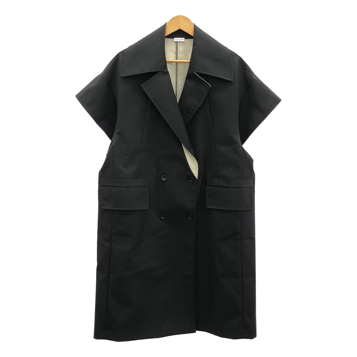 【美品】ブラックコムデギャルソン　スリーブレストレンチコート　AD2021 COMME des GARCONS - コムデギャルソン H&Mコラボ トレンチ