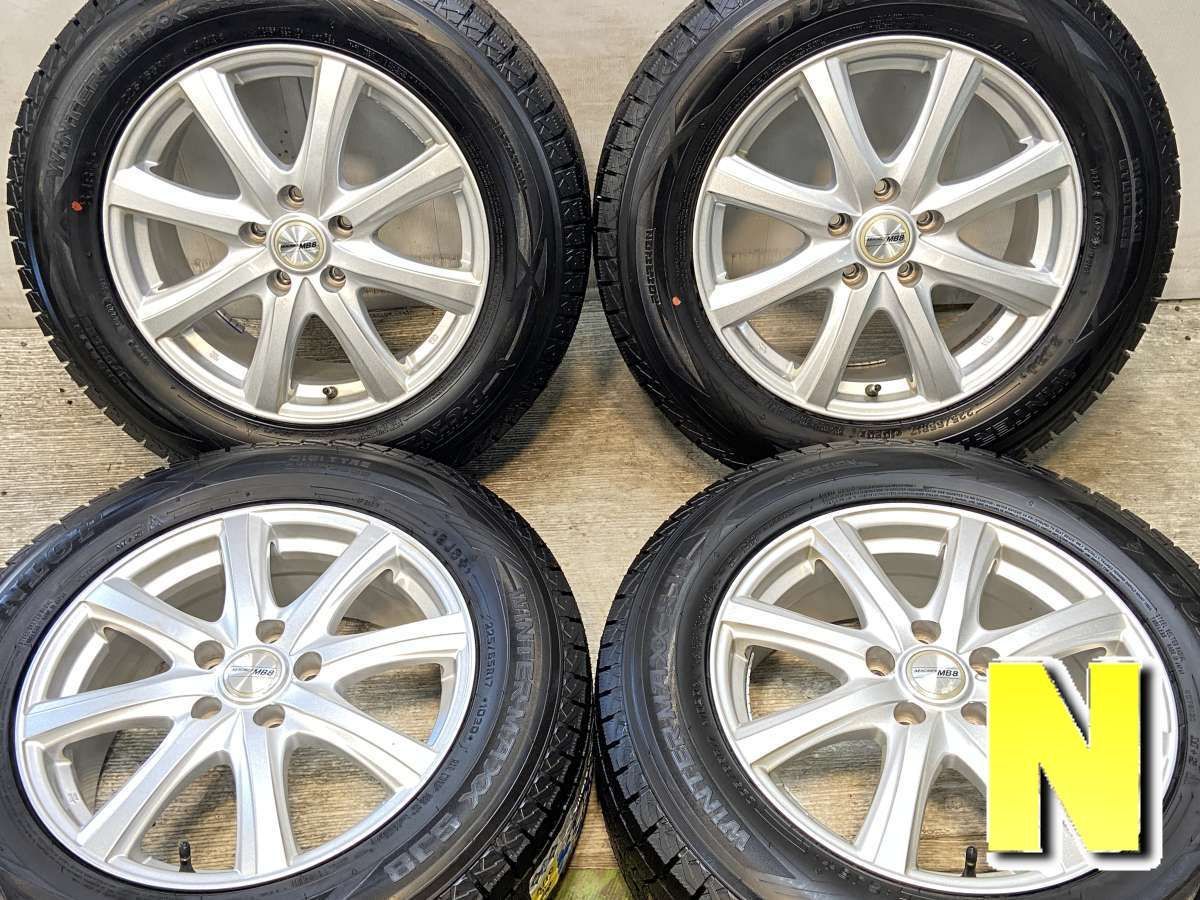 225/65R17  nダンロップ ウィンターマックス SJ8+ n　 MACBES MB8 n17x7.0 48 114.3-5穴 nタイヤ スタッドレスタイヤ ホイールセット 4本セットn w17250711106