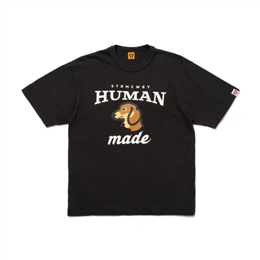 新品 HUMAN MADE ヒューマンメイド ビッグ犬ロゴプリント 半袖 Tシャツ ブラック 男女兼用 - メルカリ