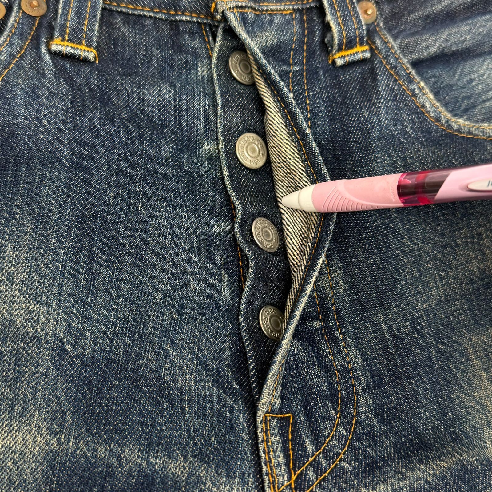 中古 USA製 リーバイス 501xx ジーンズ W32 L36 LEVI'S ボタン裏