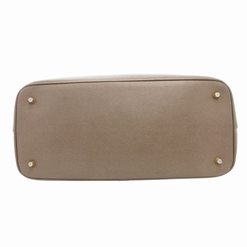 極美品 フルラ リンダ 2way ショルダーバッグ 本革 グレージュ チャーム フルラ FURLA リンダ 2WAY トートバッグ ショルダー ロゴ