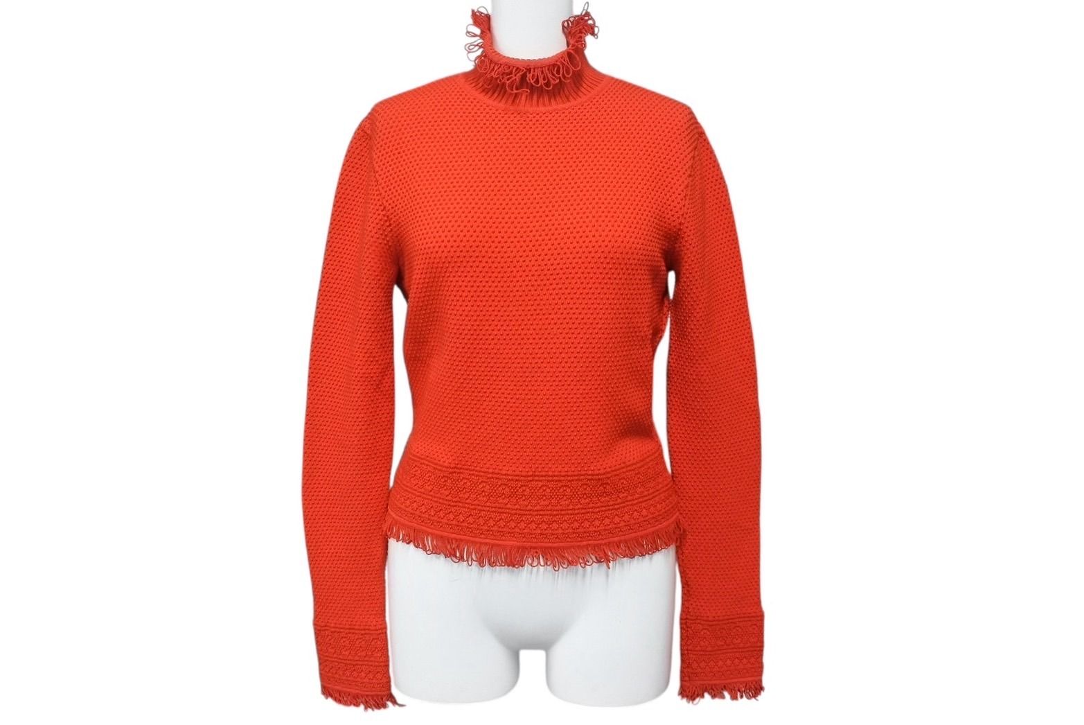 Christian Dior - CHRISTIAN DIOR クリスチャンディオール ニット 9A13205330 ウール レーヨン ポリエステル レッド サイズ38 美品 中古 4b001959 CHRISTIAN DIOR クリスチャンディオール ニット 9A13205330