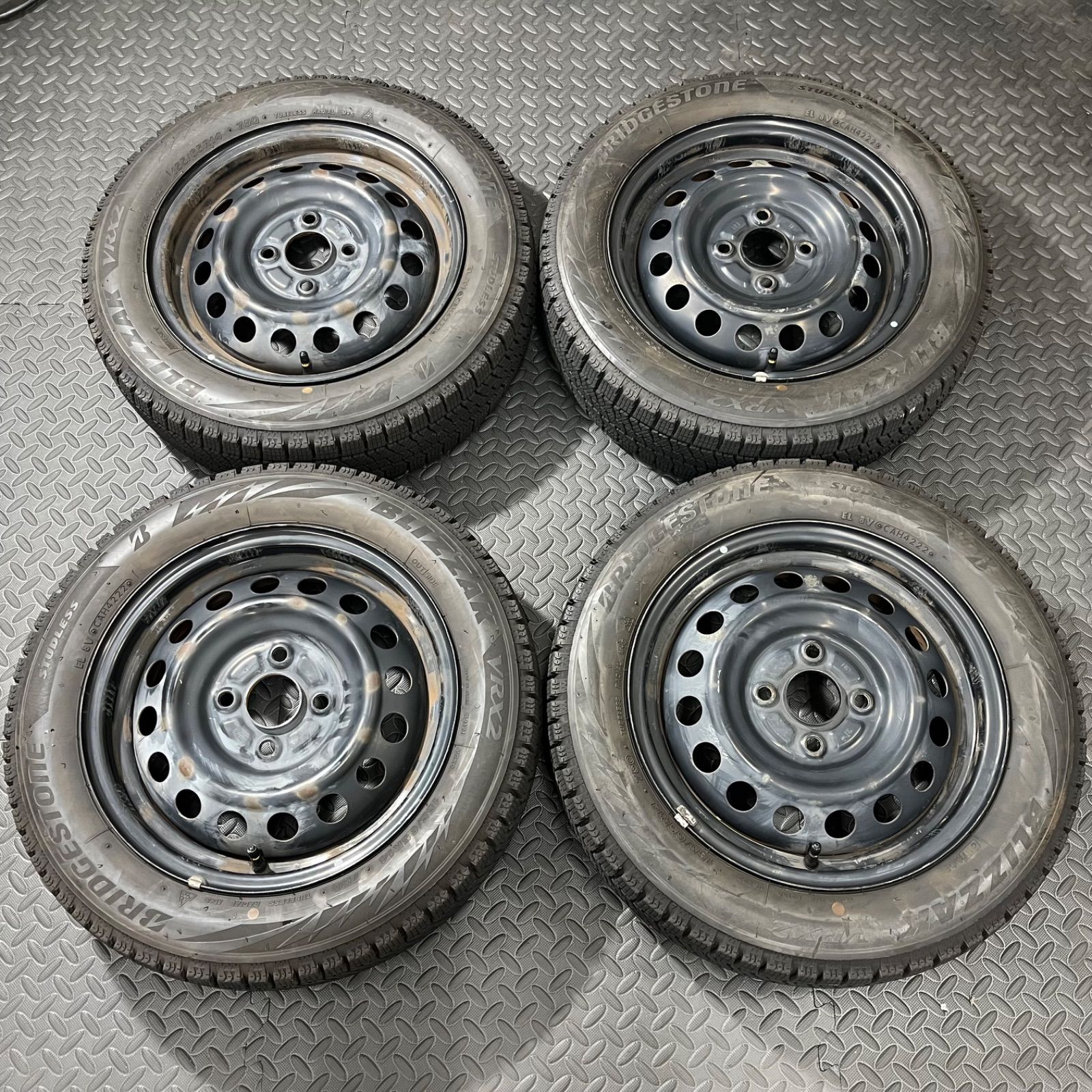 22年製 155|65R14 ブリヂストン ブリザックVRX2 日産 デイズ デイズルークス スタッドレスタイヤ 1117E