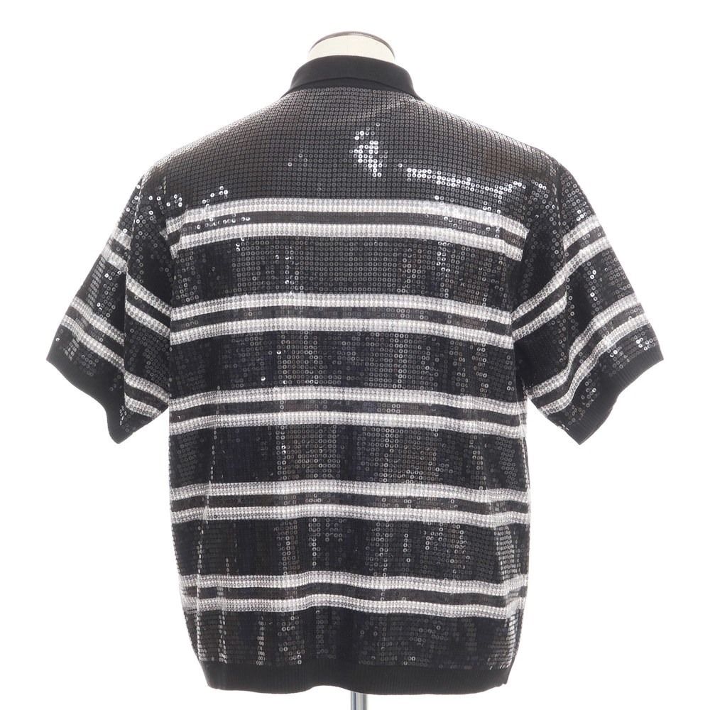 中古】シュプリーム Supreme 2023年春夏 Sequin Stripe Zip Polo 