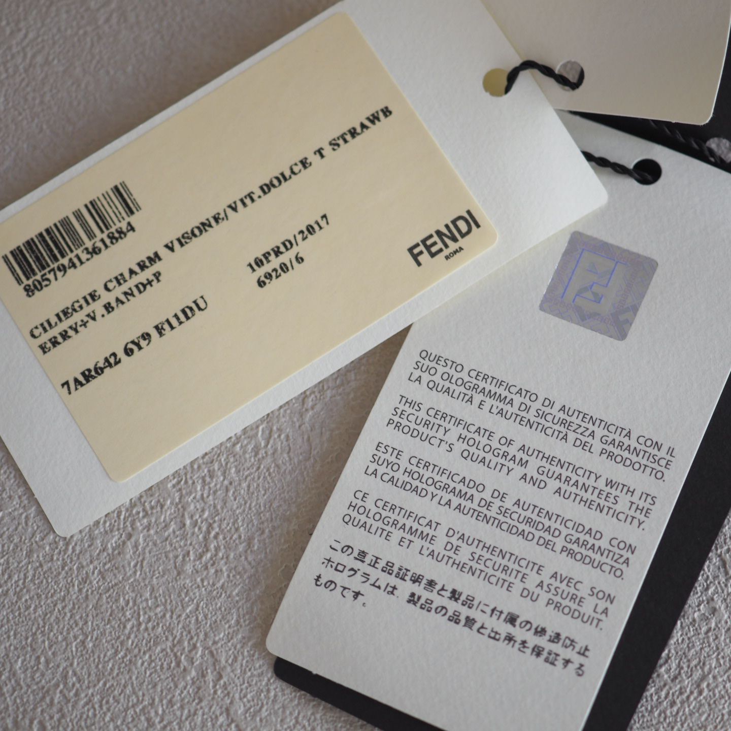 未使用 フェンディ FENDI さくらんぼ チェリー CILIEGIE