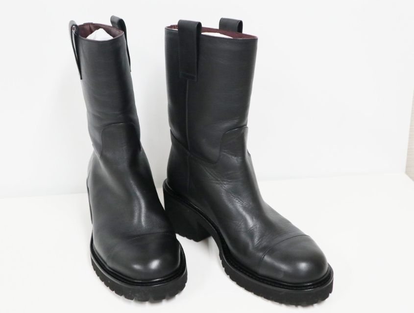 レザー ショートブーツ