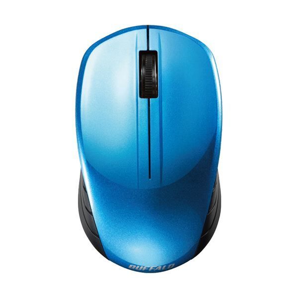 バッファロー 無線 BlueLED3ボタン スタンダードマウス ブルー BSMBW107BL 1セット(3個)