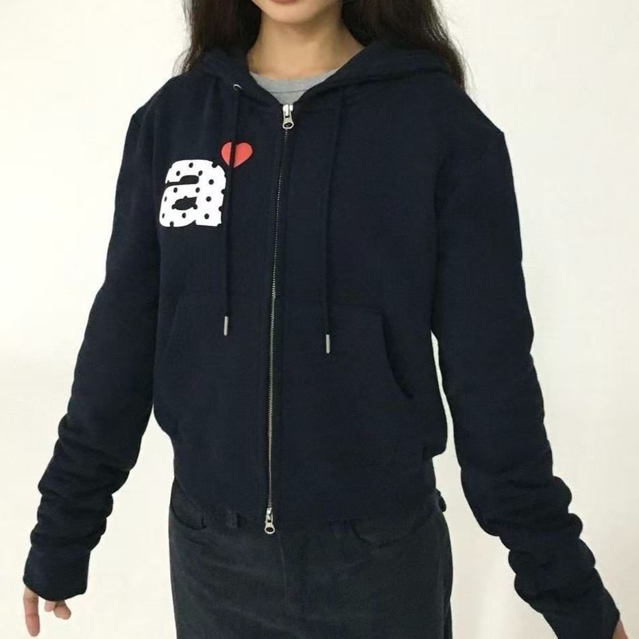 aeae ジップパーカー WEB LOGO CROP HOOD ZIP UP（パーカー）｜aeae（エーイーエーイー）の