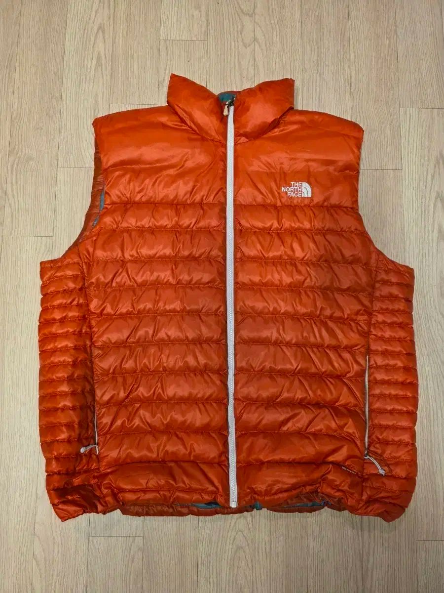 THE NORTH FACE ザノースフェイス オレンジ ダウンジャケット ベスト XXL 2XL 110