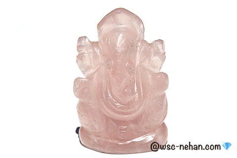 ガネーシャ（ローズクォーツ／クリスタル） - ナ・ムー オンライン