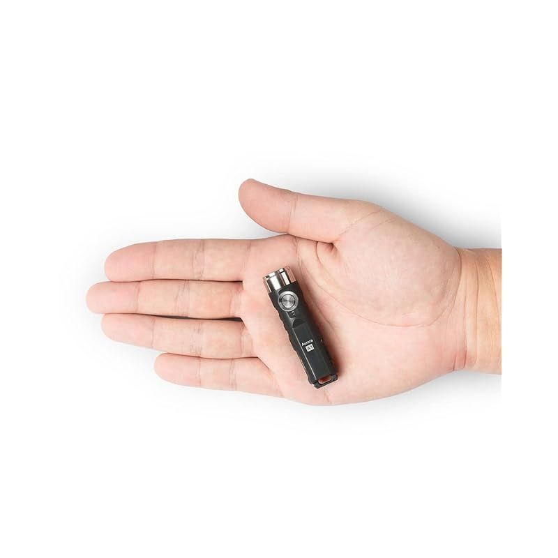 【新着商品】Aurora A1-G4 小さな懐中電灯の高ルーメン、USB-C、650ルーメン、6500Kミニキーリングトーチ(黒) 0