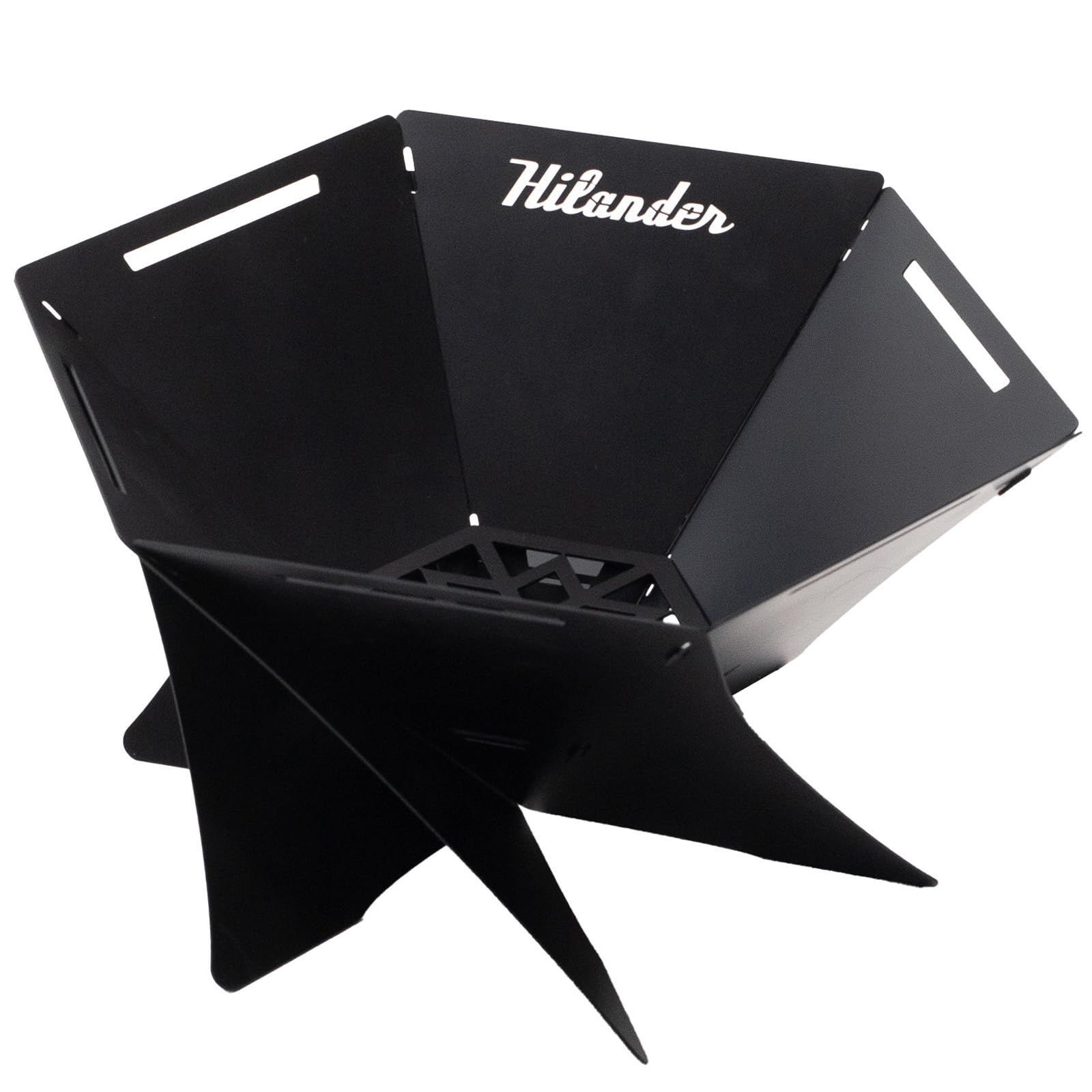 商品 Hilander ハイランダー 焚き火台 六花 りっか Black Edition 焚火 BBQ 七輪 おしゃれ コンパクト ソロキャンプ デュオキャンプ ファミリーキャンプ ステンレス ブラック