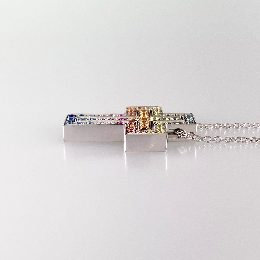 ダミアーニ/ベルエポックK18WGレインボーダイヤネックレス/